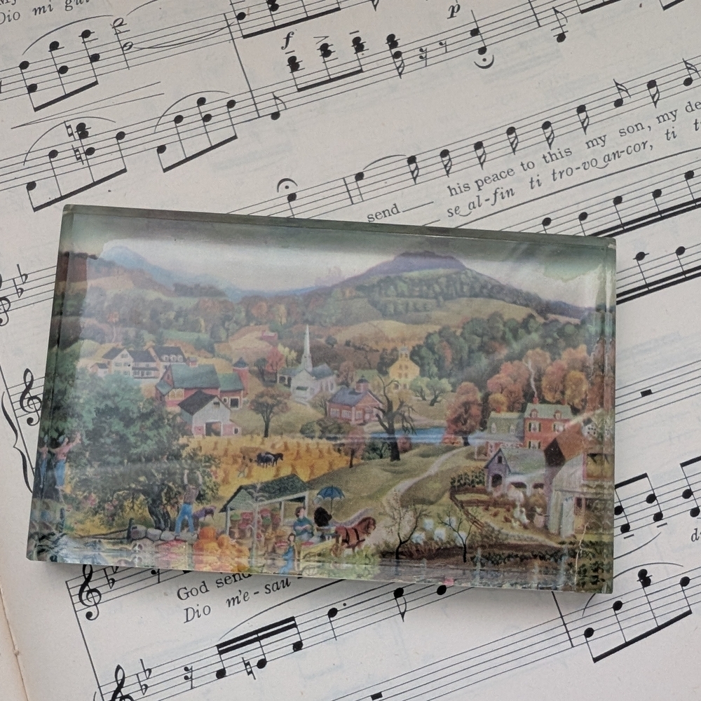 Scenic Glass Paperweight